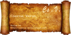Cserna Veron névjegykártya